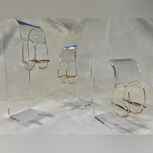 Anthropologie Inspired Gold Toned Crystal Drop Earrings